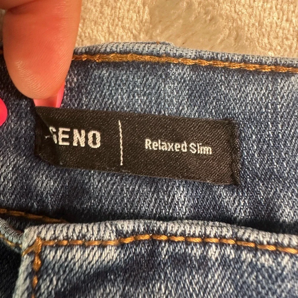 True Religion Geno Jeans Mens 36X32 Blue Relaxed Slim Fit Denim Straight Leg